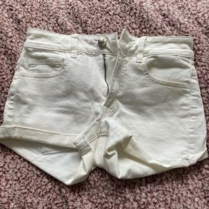 American Eagle denim white shorts